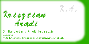 krisztian aradi business card
