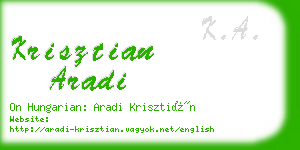 krisztian aradi business card